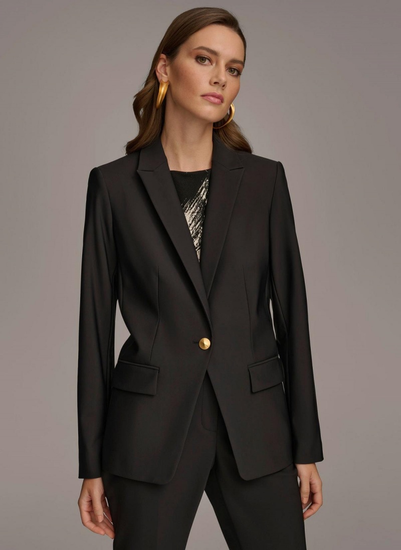 Bunda Donna Karan One Button Černé | CZ_DK28792