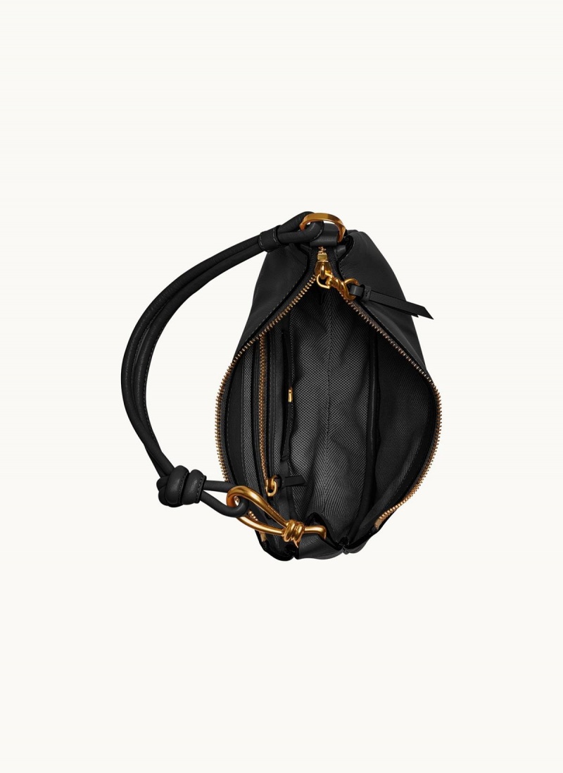 Hobo Taška Donna Karan Roslyn Small Černé Zlaté | CZ_DK24020