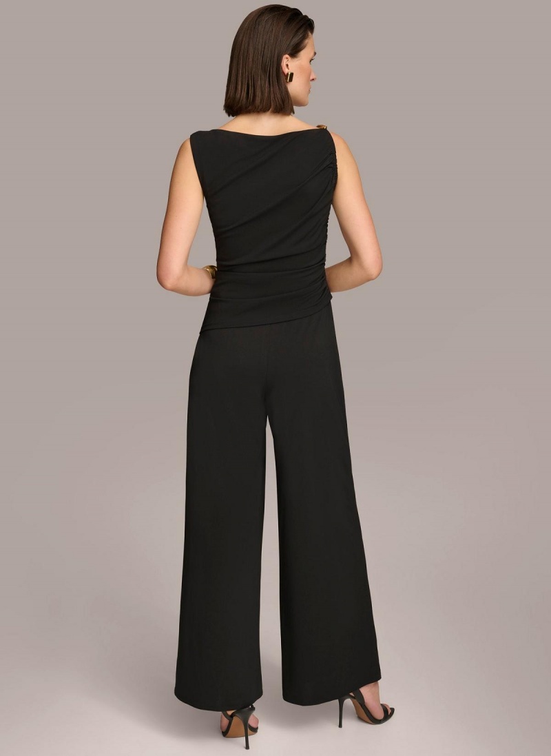 Kombinéza Donna Karan Jumpsuit With Hardware Černé | CZ_DK53981