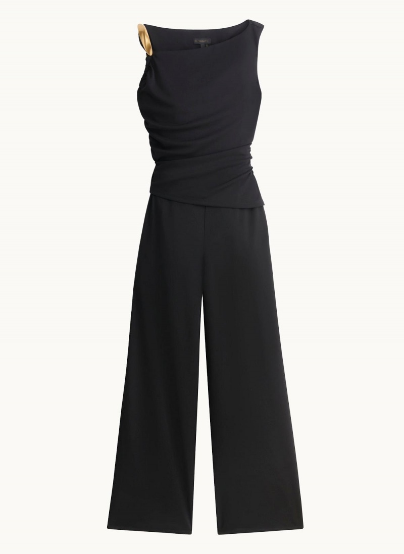 Kombinéza Donna Karan Jumpsuit With Hardware Černé | CZ_DK53981