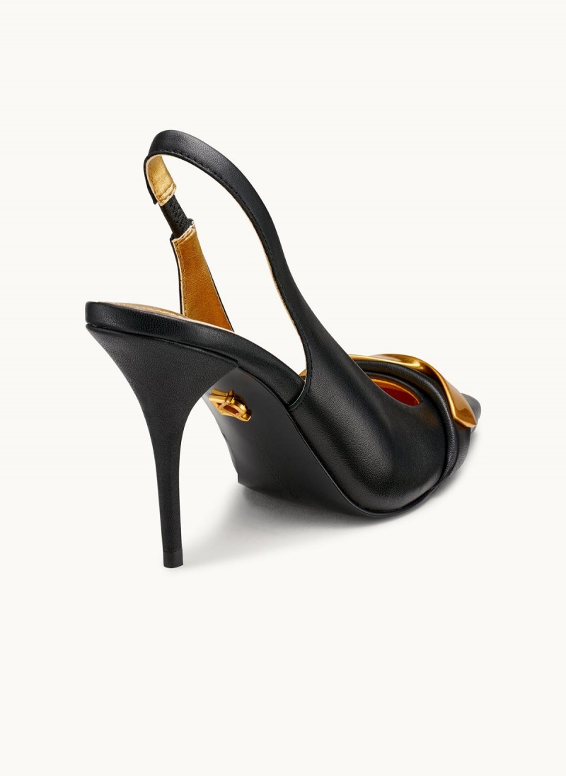 Podpatky Donna Karan Sayer Slingback Černé | CZ_DK30998