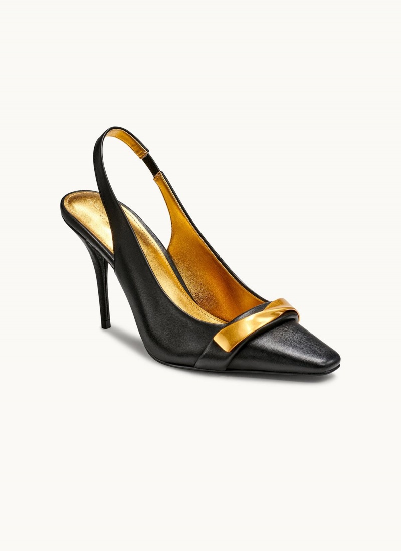 Podpatky Donna Karan Sayer Slingback Černé | CZ_DK30998