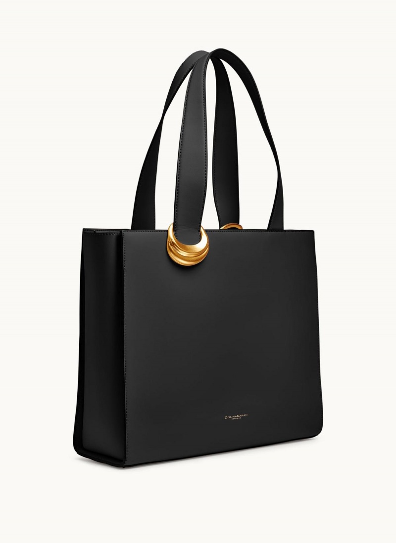 Tote Donna Karan Hewlett Černé Zlaté | CZ_DK55988