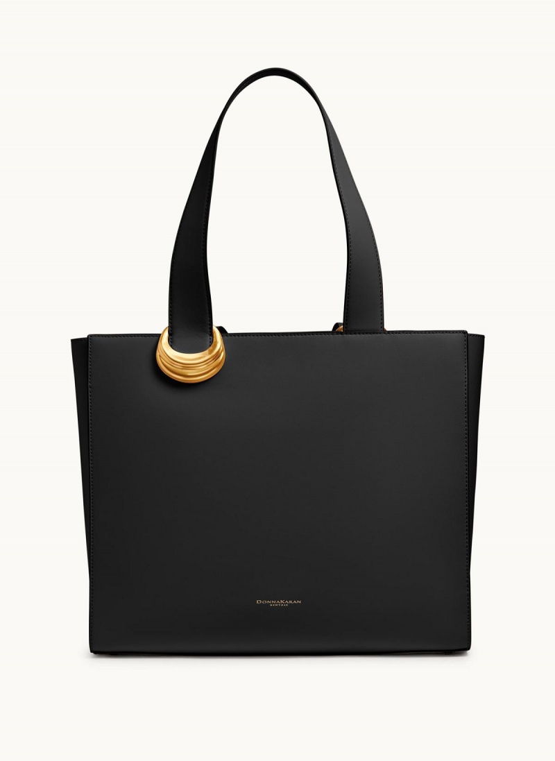 Tote Donna Karan Hewlett Černé Zlaté | CZ_DK55988